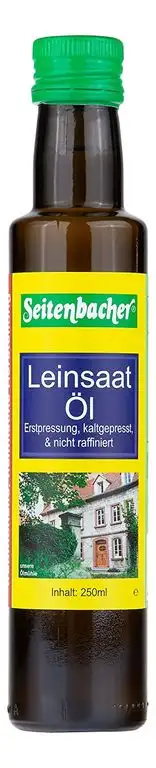 Seitenbacher Bio Leinöl, rein nativ, kaltgepresst und 1. Pressung