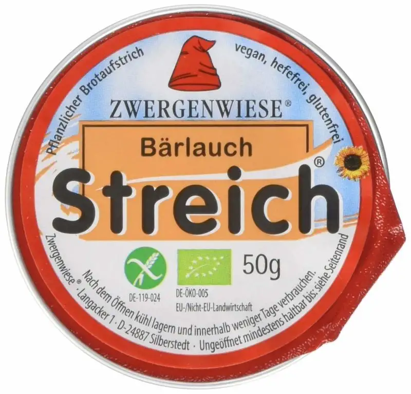 Zwergenwiese Bärlauch 50 g Bio Brotaufstrich Vegetarisch, 12er Pack (12 x 50 g)