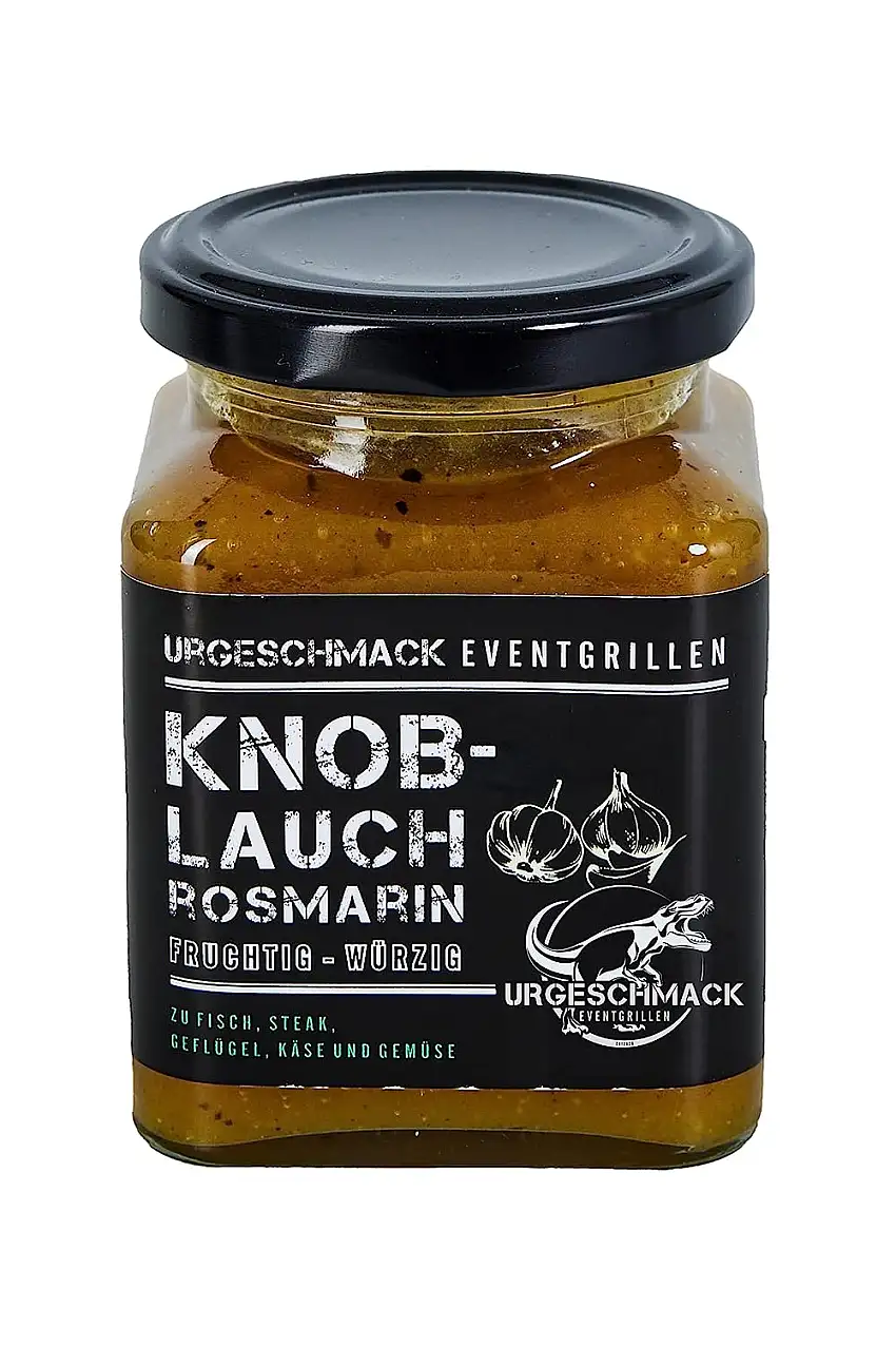 Urgeschmack Eventgrillen Knoblauch Rosmarin Sauce ( Fruchtig- Würzig ) Vegan, Laktosefrei, Glutenfrei, ohne Konservierungsstoffe (Fruchtig-Würzig)