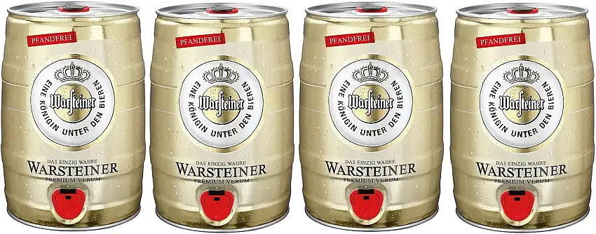 Warsteiner Premium Pilsener Fass, 4er Pack, (4 x 5 Liter)