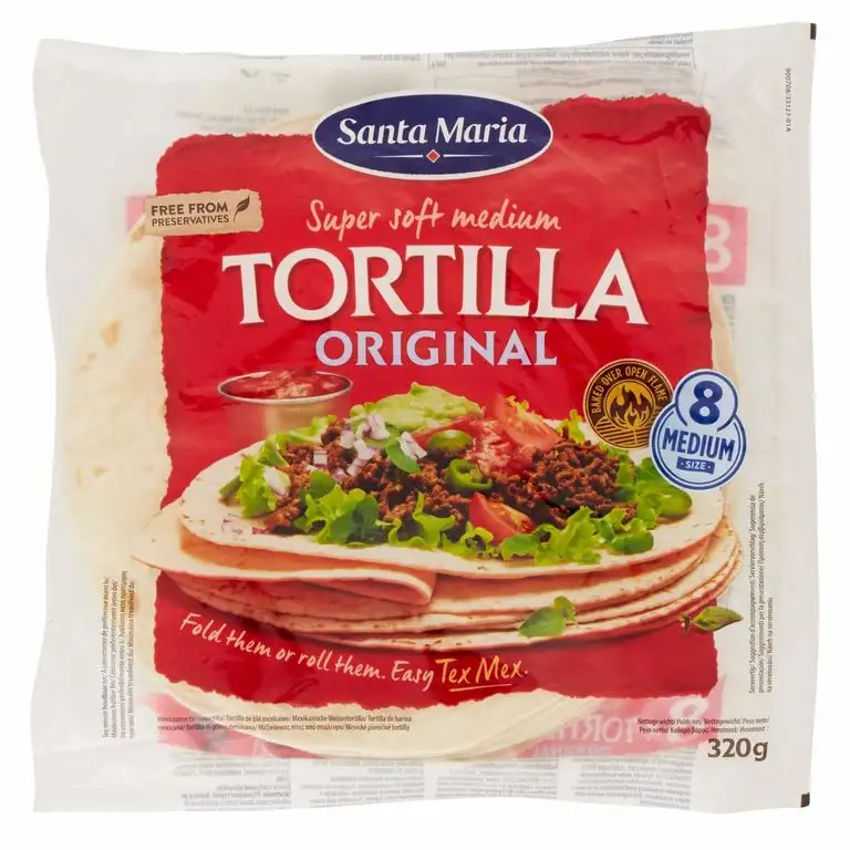 Santa Maria Tex Mex Soft Tortilla Original, 8 Stück - 320gr