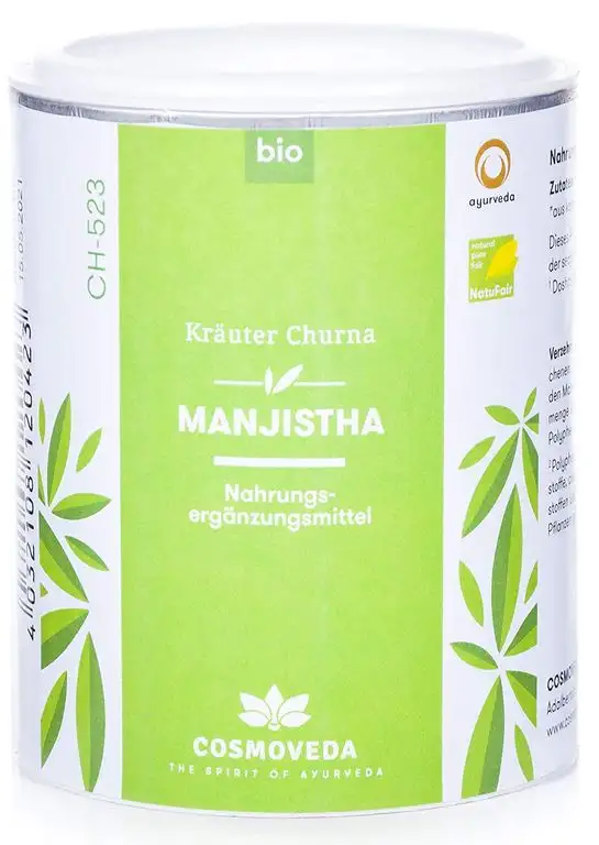 Cosmoveda BIO Manjistha Churna 100g Dose Kräuterpulver