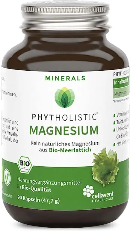 Bio Magnesium-Kapseln – aus Meerlattich – 337mg rein pflanzliches Magnesium – ohne künstliche Zusätze – 90 Kapseln