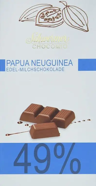 Schwermer 03420 "Papua Neuguinea" - Schokolade - 49 % Kakao - Edel-Milch-Schokolade, 5er Pack (5 x 100 g)