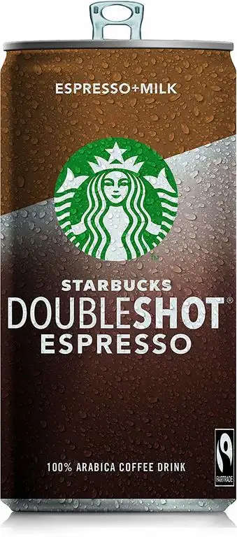 Starbucks Doubleshot Espresso, Erfrischendes Kaffee Kaltgetränk für unterwegs, 200 ml