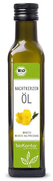 Bio Nachtkerzenöl 250ml nativ und kaltgepresst I 100% rein von bioKontor