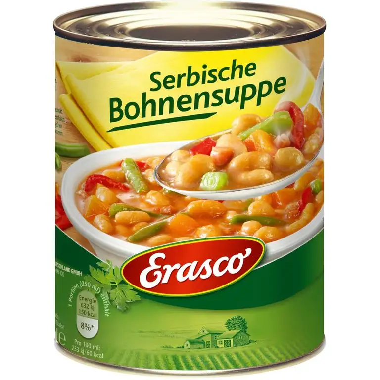 Erasco Serbische Bohnensuppe, 3er Pack (3 x 750ml Dose)