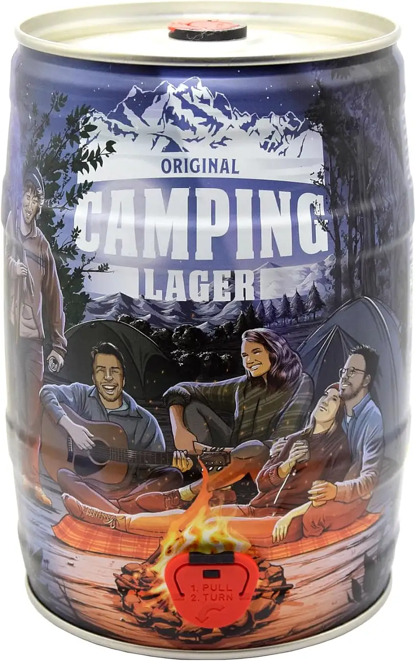Kalea | Camping Lager | Lagerbier mit 4,9% Alkohol | bestens geeignet für einen Abend mit Freunden am See | Festivals | Camping-Urlaub | Segeltörn (Camping Partyfass)