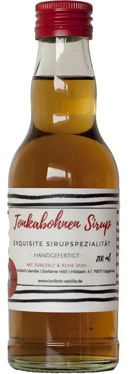 ♥ Tonkabohnen-Sirup | Verfeinert Kaffee, Tee, Cocktails | Zum Kochen und Backen | von Hand gefertigt | 200ml