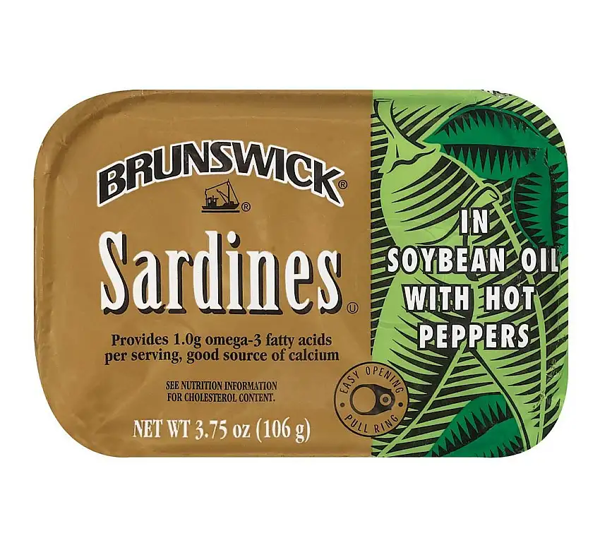 Brunswick Sardinen in Sojabohnenöl mit heißen Paprika, 18 Stück