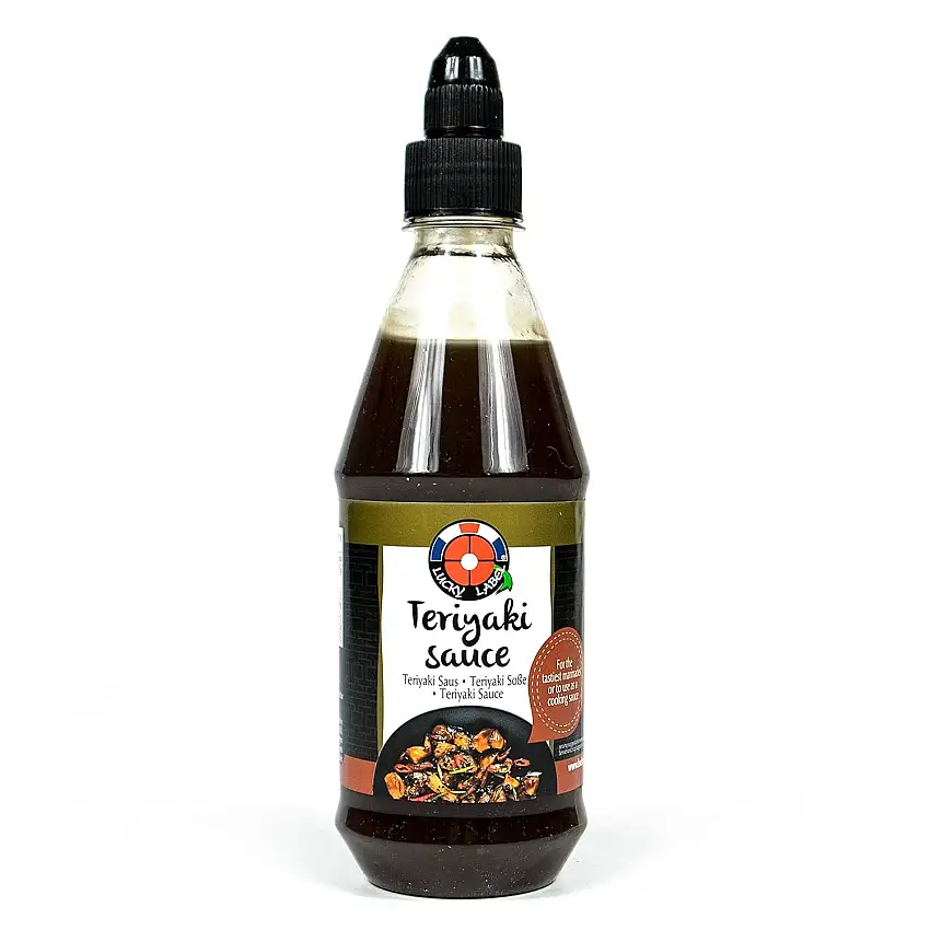 Lucky Label - Teriyaki Marinade und Sauce in 435 ml Flasche - Original Teriyakisauce Terijakisoße of Thailand