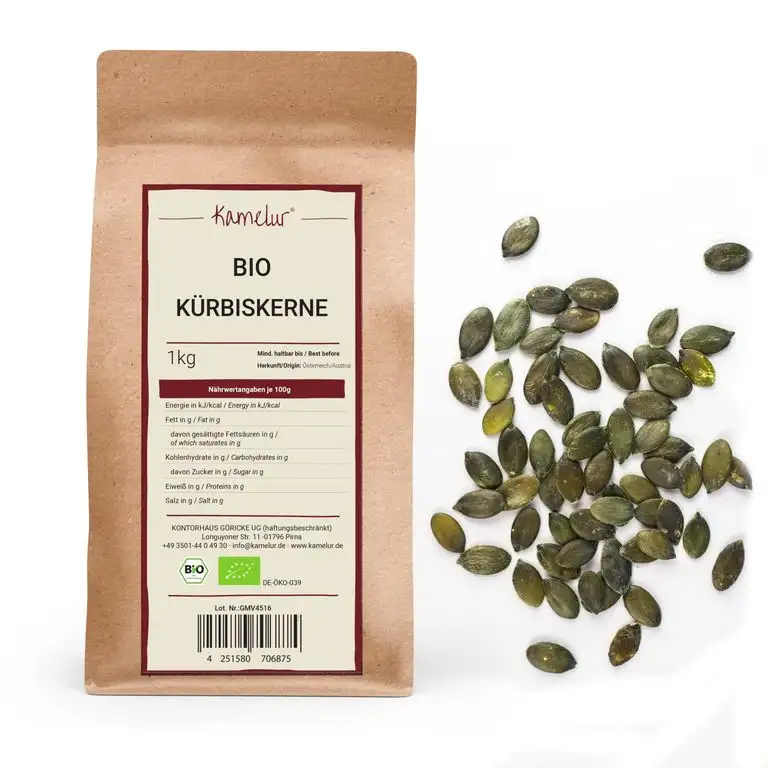 1kg BIO Kürbiskerne aus Österreich ohne Schale - Kürbiskerne BIO naturbelassen und ohne Zusätze