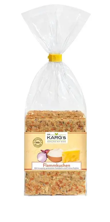 Dr. Karg Flammkuchen vegetarisch Feinschmecker-Knäckebrot,10er Pack