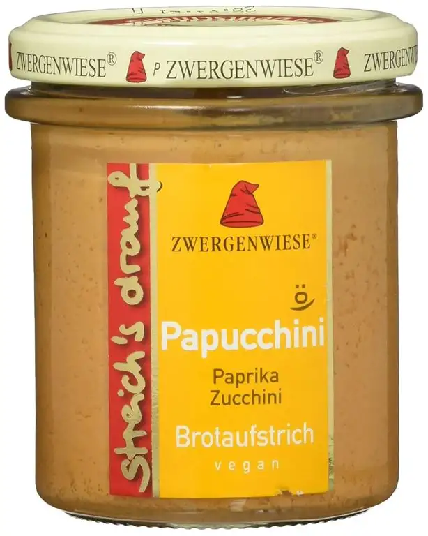 Zwergenwiese Bio Aufstrich streichs drauf Papucchini (Paprika-Zucchini) laktosefrei, 160 g
