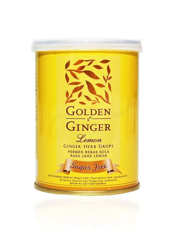 Sunny Ville Golden Ginger Kräutertropfen Zitrone (zuckerfrei), 100 Gramm