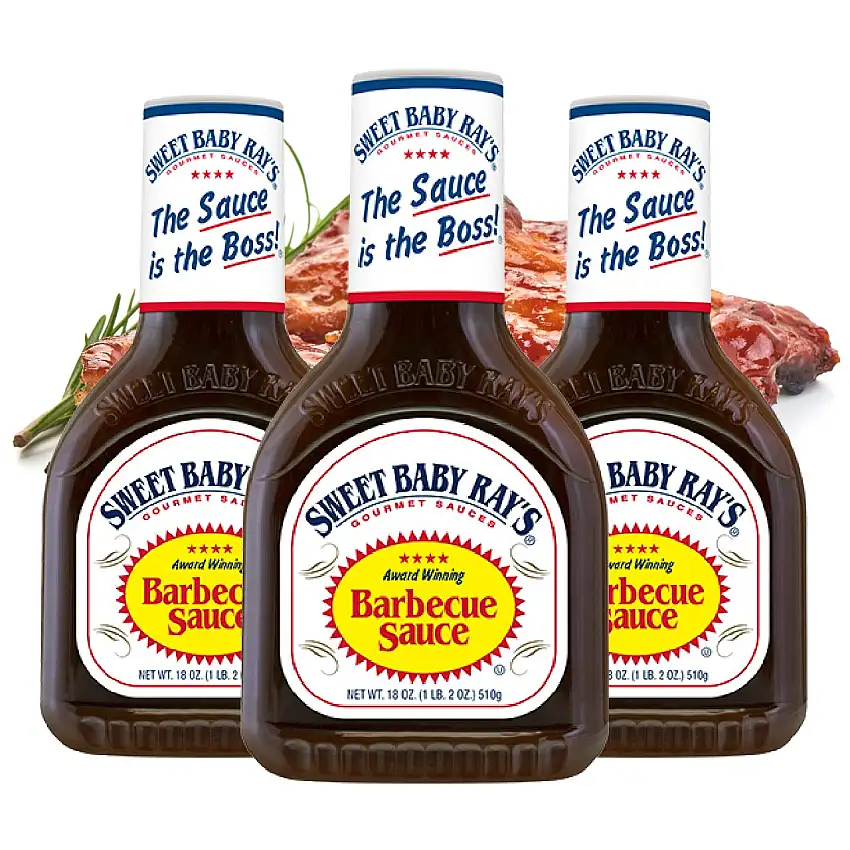 SWEET BABY RAY'S® | BBQ Sauce [ORIGINAL] | 3er Pack (3 x 18 OZ, 425ml) Original amerikanische Barbecue Sauce | USA Grillsauce mit rauchigem, smoke Geschmack