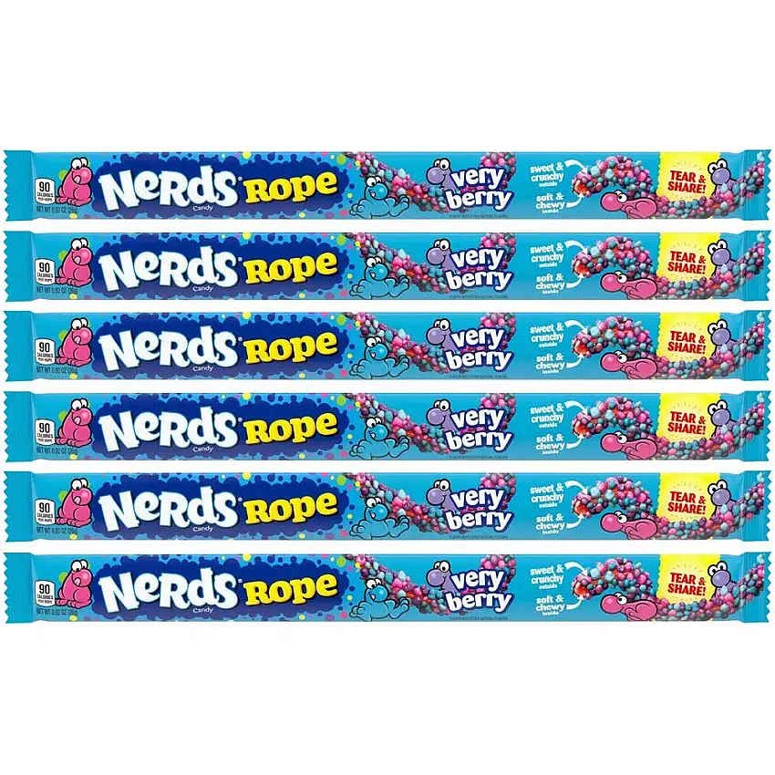Wonka Very Berry Nerds Rope (6 Stück), amerikanische Süßigkeiten