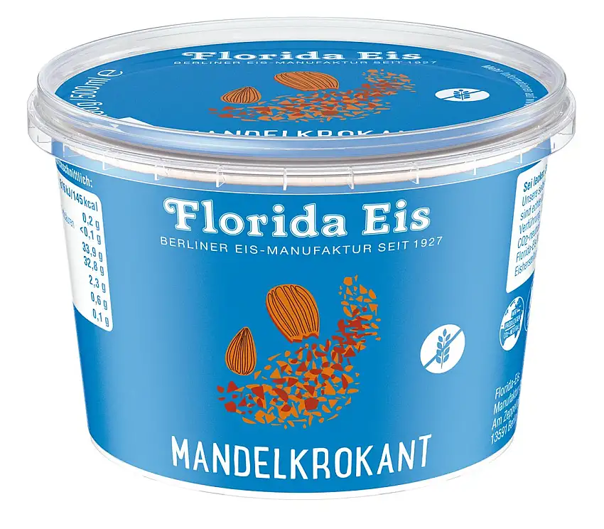 Eiscreme "Florida Eis" Mandelkrokant - Familienpackung - 500ml