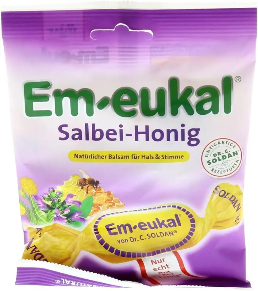 EM Eukal Bonbons Salbei Honig Zuckerhaltig
