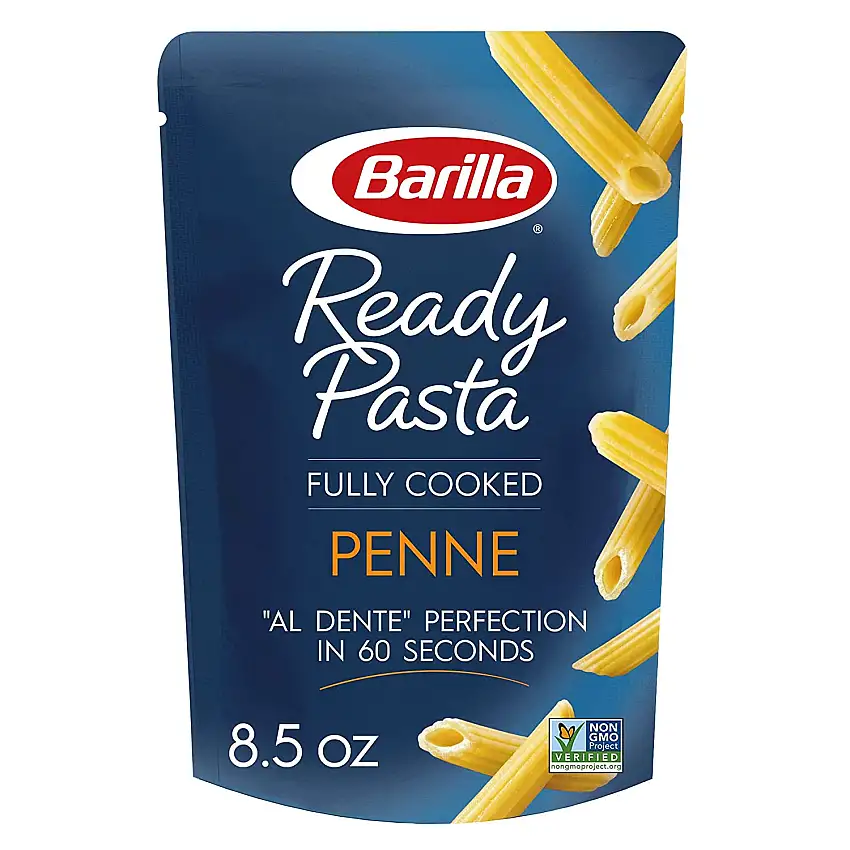 Barilla Fertige Pasta, Penne, 241 g, Beutel – ohne Gentechnik, ohne Konservierungsstoffe – perfekte Mikrowellen-Nudeln, fertig in 60 Sekunden – ideal für schnelle Pasta-Mahlzeiten