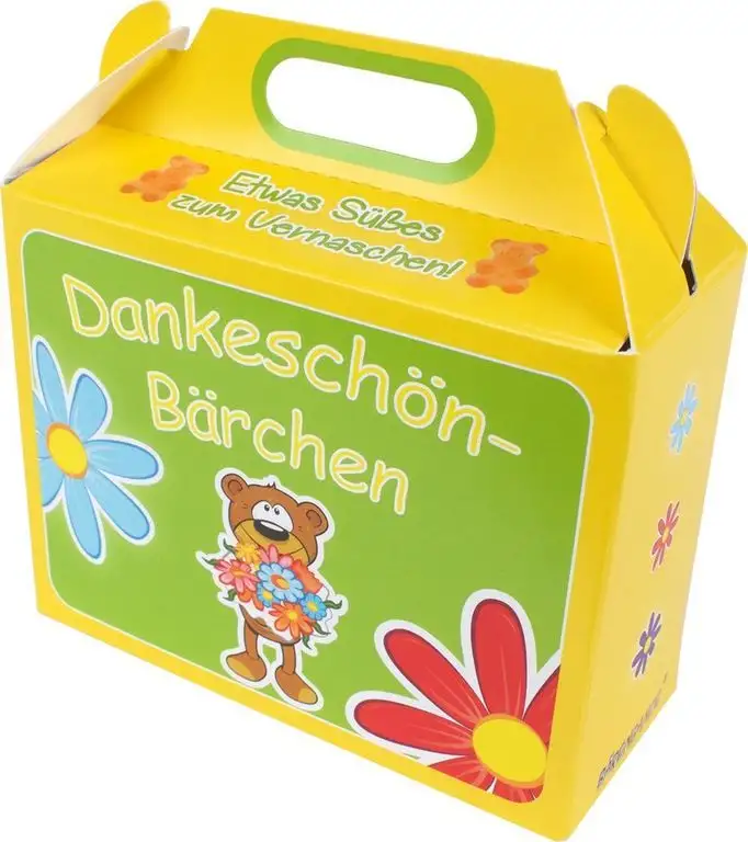 Krsnasworld süße Bärchen - 75gr. Gummibärchen im Papierköfferchen (Dankeschön-Bärchen)