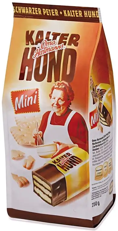 Oma Hartmann's KALTER HUND Kekse mit Kakaocrémefüllung, jedes Stück einzeln verpackt im Flowpack und im Beutel, 250 g