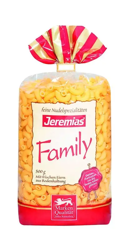 Jeremias Hörnchen, Family Frischei-Nudeln, 4er Pack (4 x 500 g Beutel)