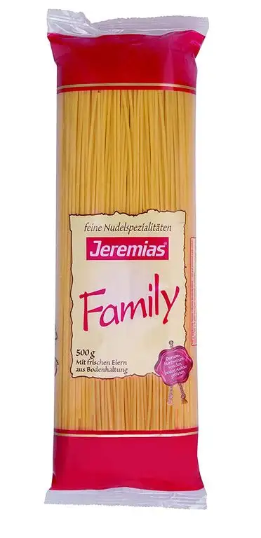 Jeremias Spaghetti, Family Frischei-Nudeln, 4er Pack (4 x 500 g Beutel)