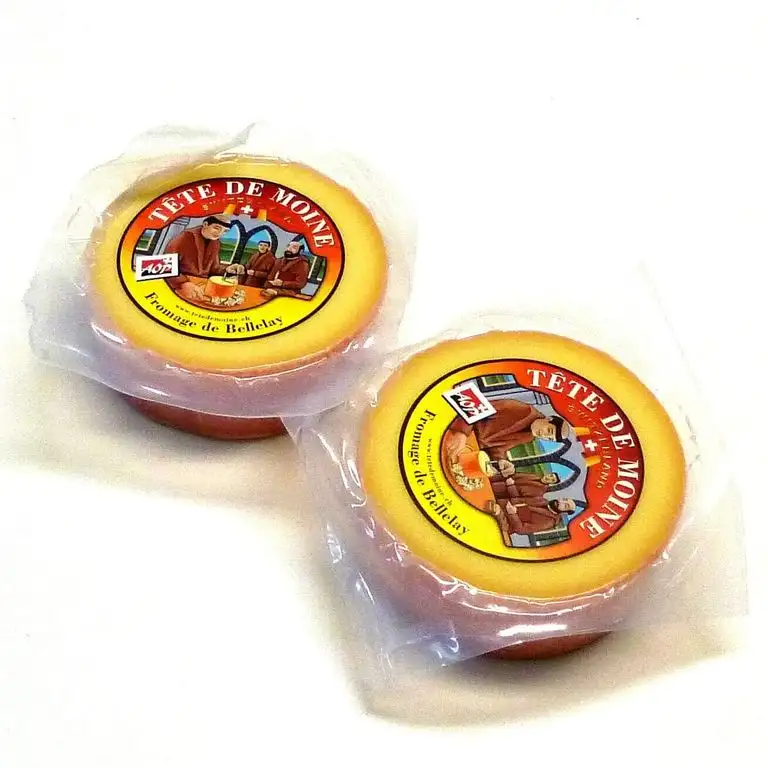 Tete de Moine AOP Classic Mönchskopfkäse 2x400g zwei halbierte Laibe für Girolle Käsehobel