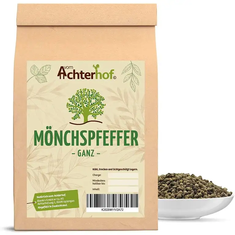 Mönchspfeffer ganz (1kg) Keuschlammsamen Kräutertee natürlich vom-Achterhof