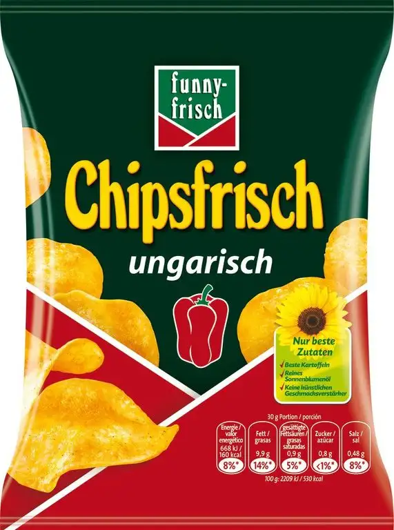 funny-frisch Chipsfrisch ungarisch, 30er Pack (30 x 30 g)