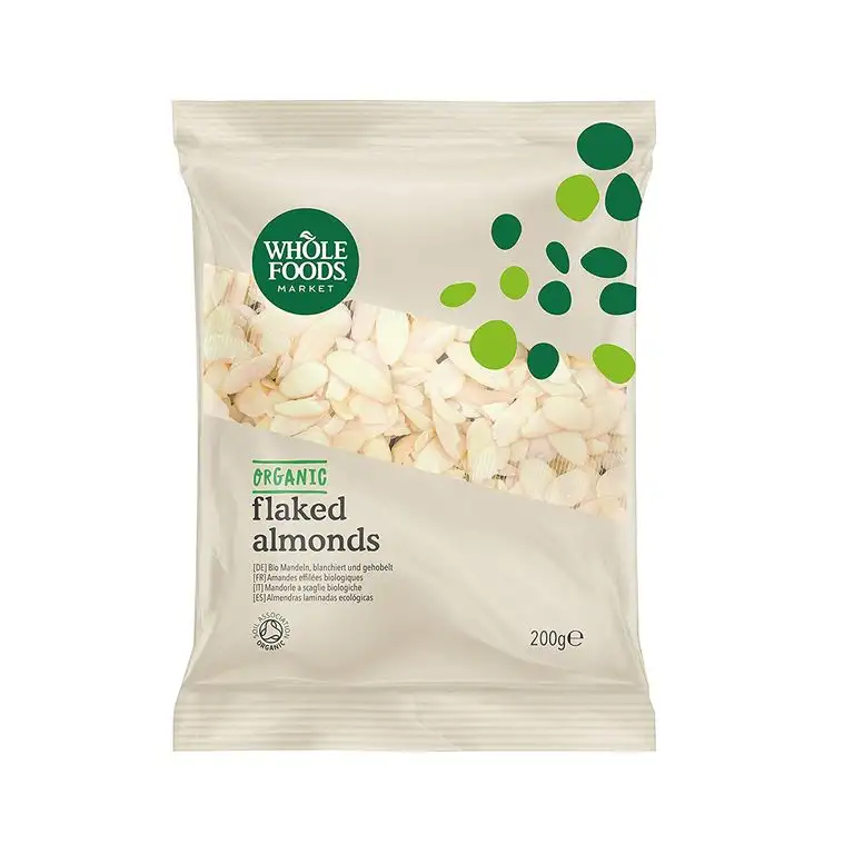 Whole Foods Market - Mandeln, blanchiert und gehobelt, aus biologischer Landwirtschaft, 200 g