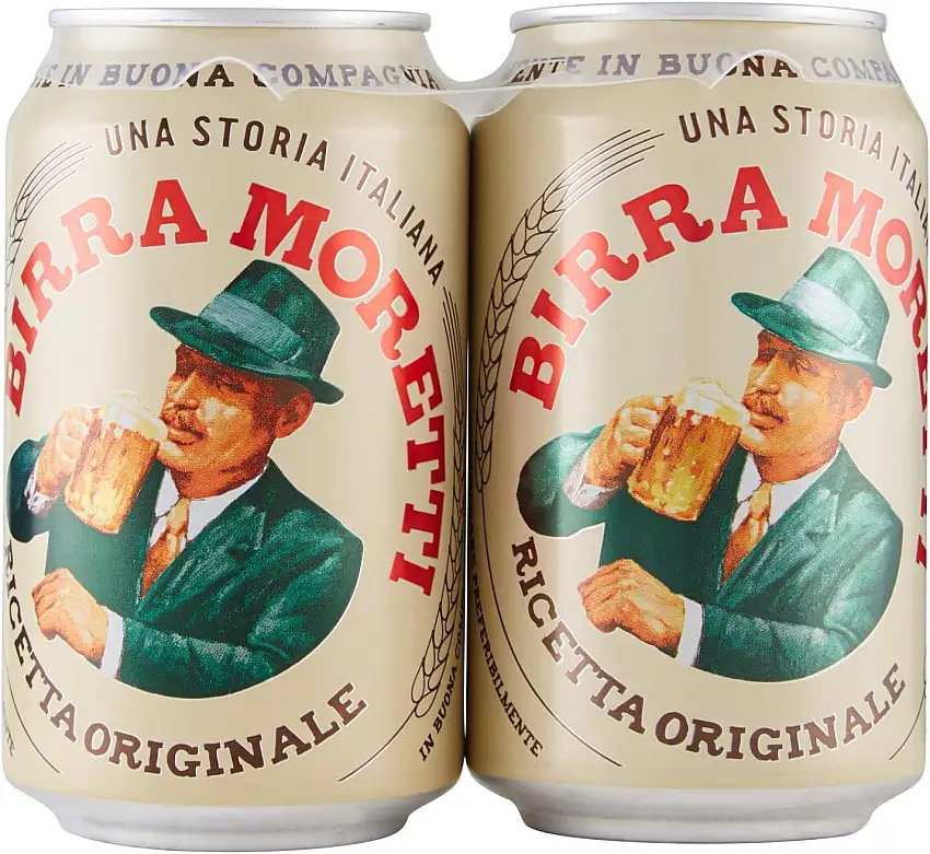 24x Bier Moretti Ricetta originale lager 4,6% Alkohol Dose 33 cl aus italien