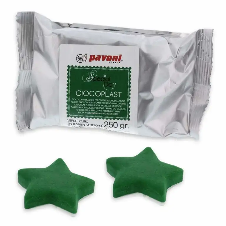 Pavoni Italia Fondant aus Schokolade 250g, dunkelgrün