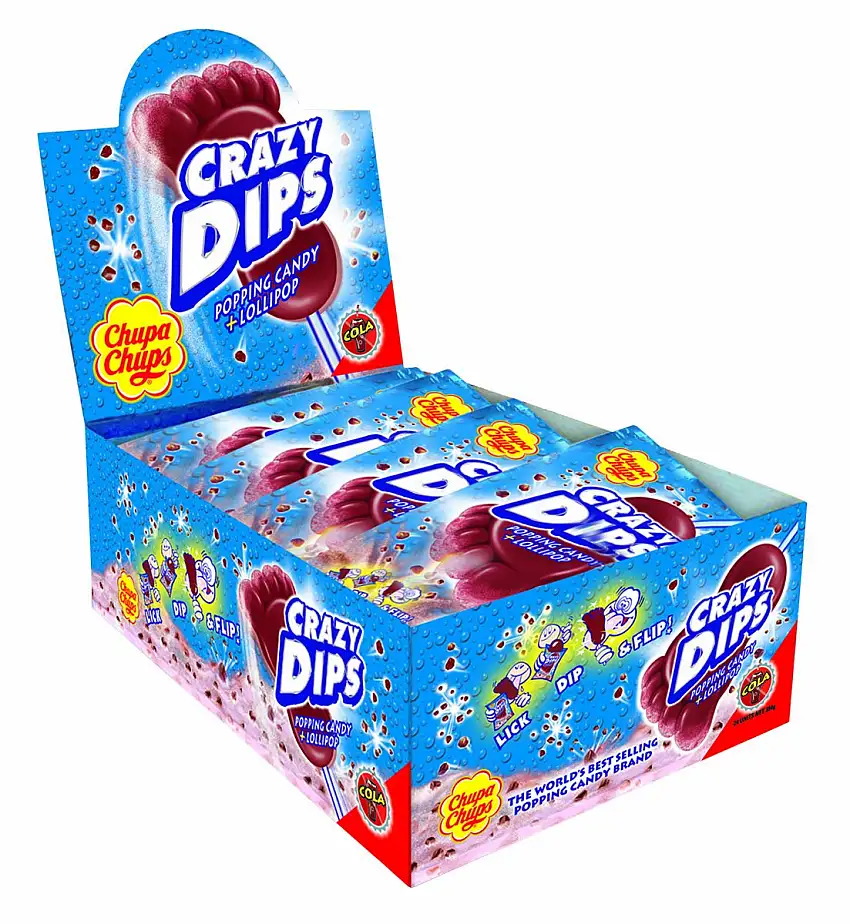 Chupa Chups Crazy Dips Lutscher Cola 24er Display, 1er Pack (1 x 384 g)