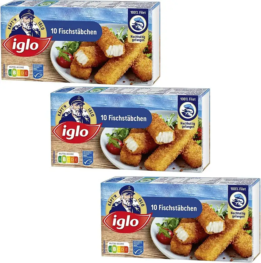 Iglo Fischstäbchen 300 Gramm x 3 STÜCK [Frischegarantie]