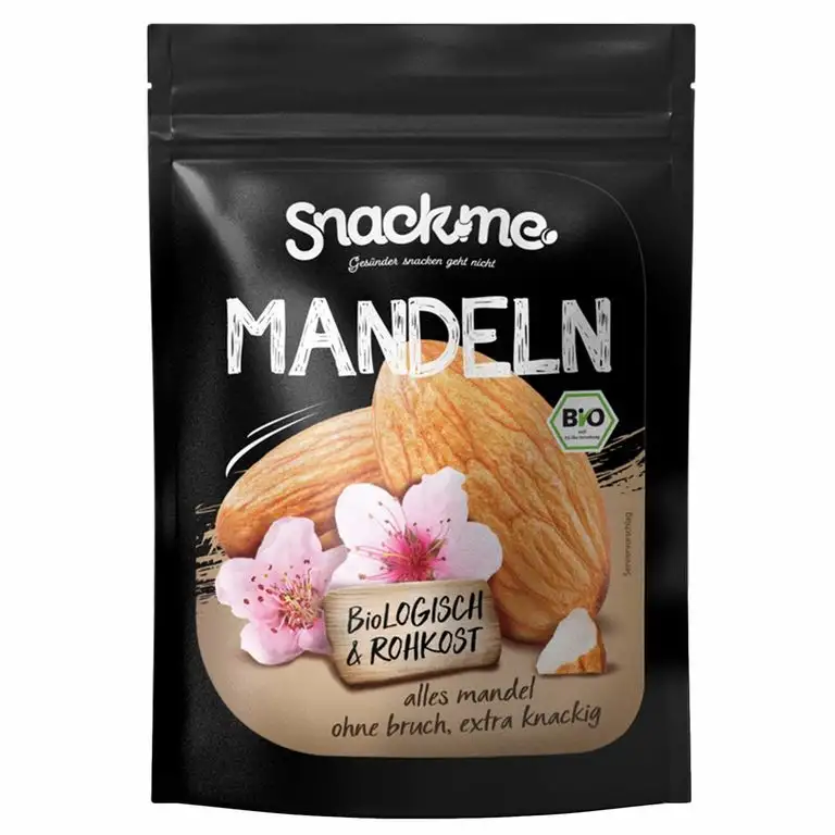 Bio Süß-Mandeln Mandelkerne Nüsse 500g mit Haut Spanien Rohkost-Qualität ohne Bruch unbehandelt ungesalzen ungeröstet naturbelassen