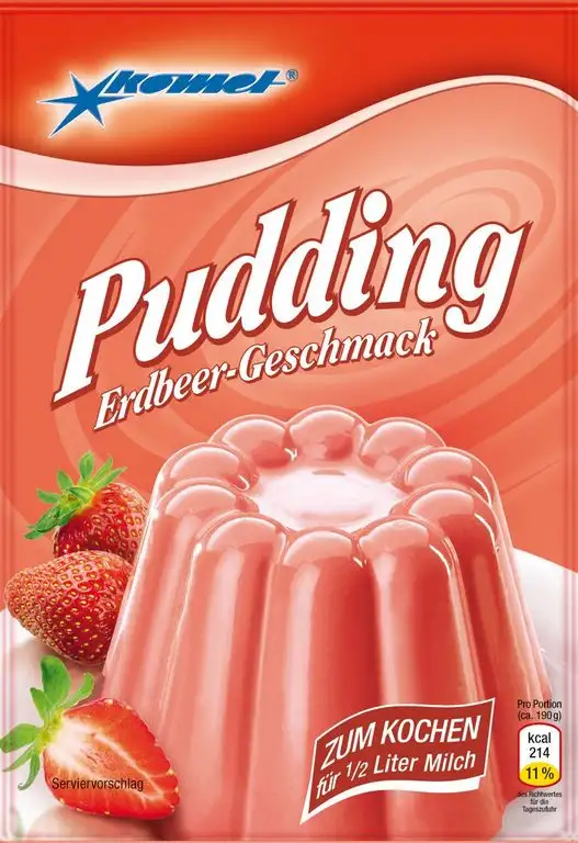 5x Pudding Erdbeer-Geschmack von Komet