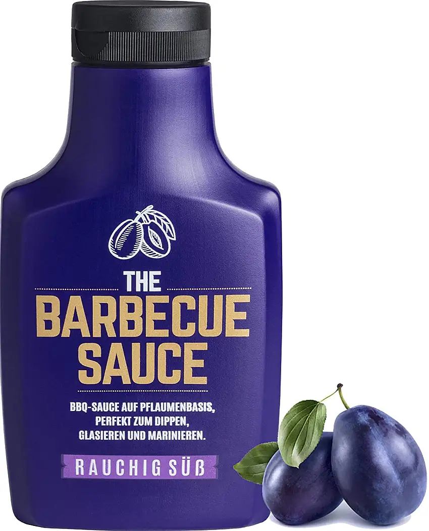 THE BARBECUE SAUCE - "RAUCHIG SÜß" - auf Pflaumenbasis - 390g - BBQ Burger & RIbs Grill Sauce