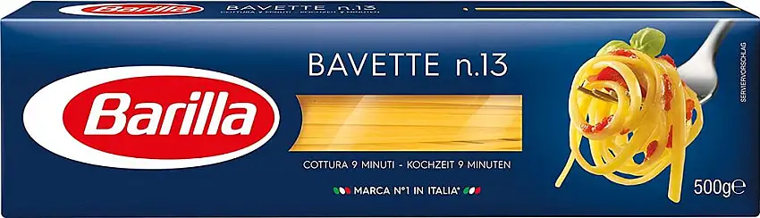 Barilla Hartweizen Pasta Bavette N. 13, 8er Pack (8x500g)