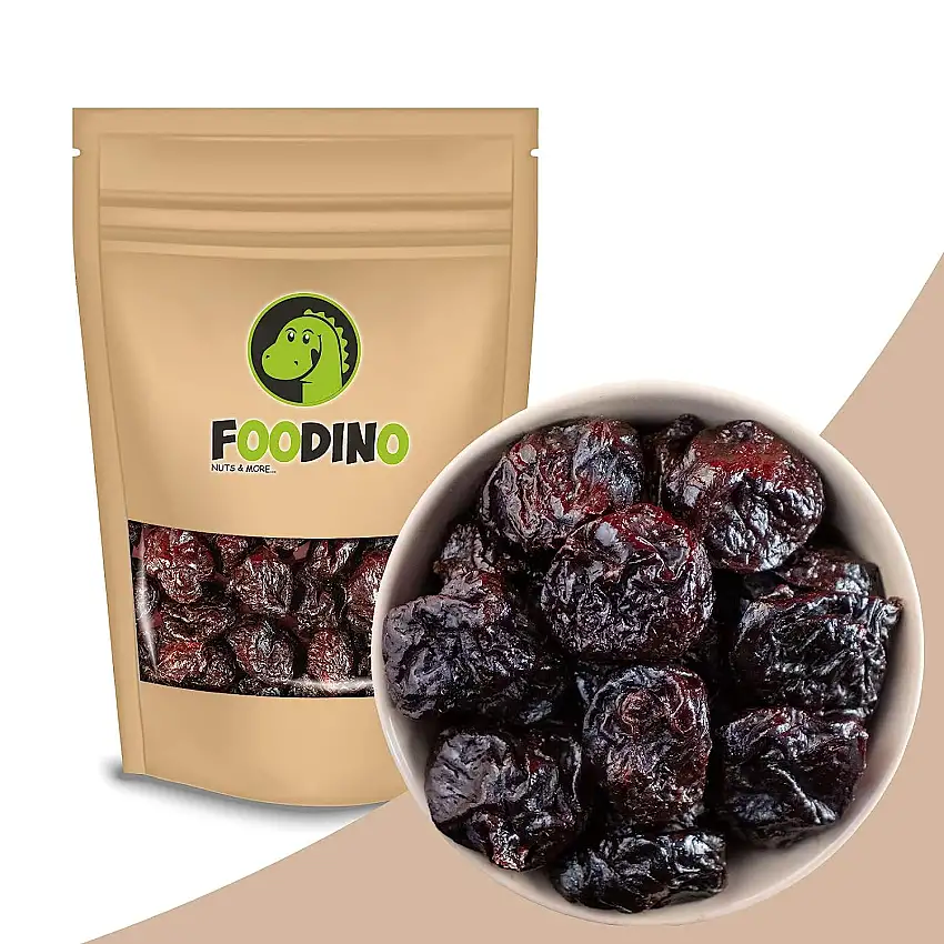 Pflaumen getrocknet naturbelassen ungezuckert ungeschwefelt unbehandelt entsteint ungesüßt Trockenpflaumen ohne Zucker ohne Stein 500g - 5kg wiederverschließbar Premium Qualität FOODINO (1kg)
