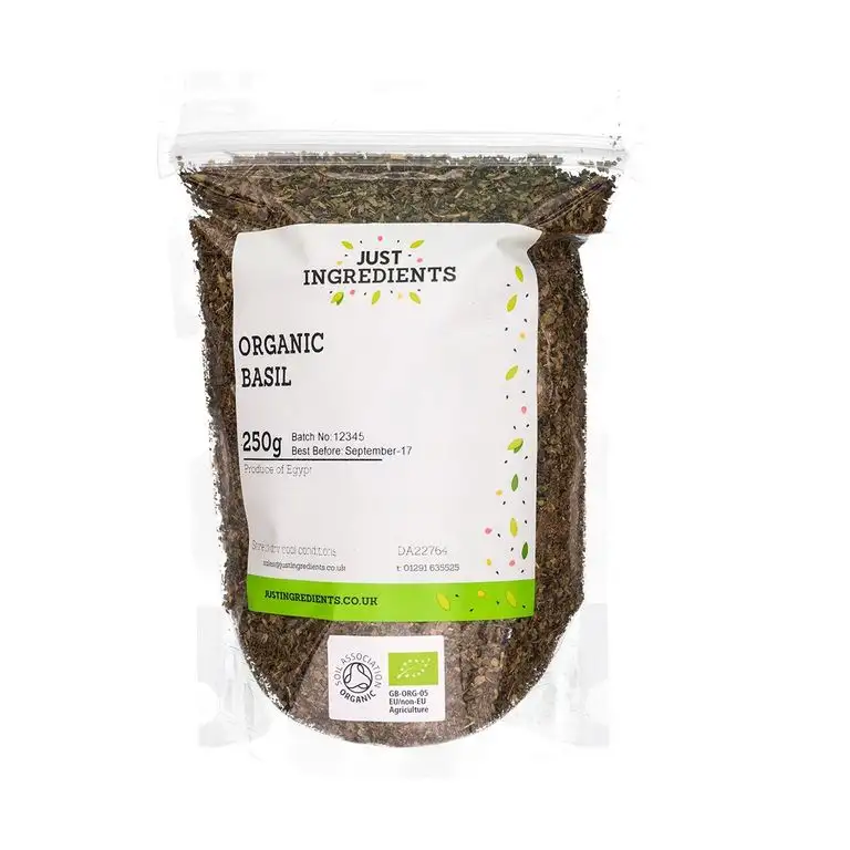 JustIngredients Bio-Basilikum, Organic Basil, 1er Pack (1 x 1 kg)