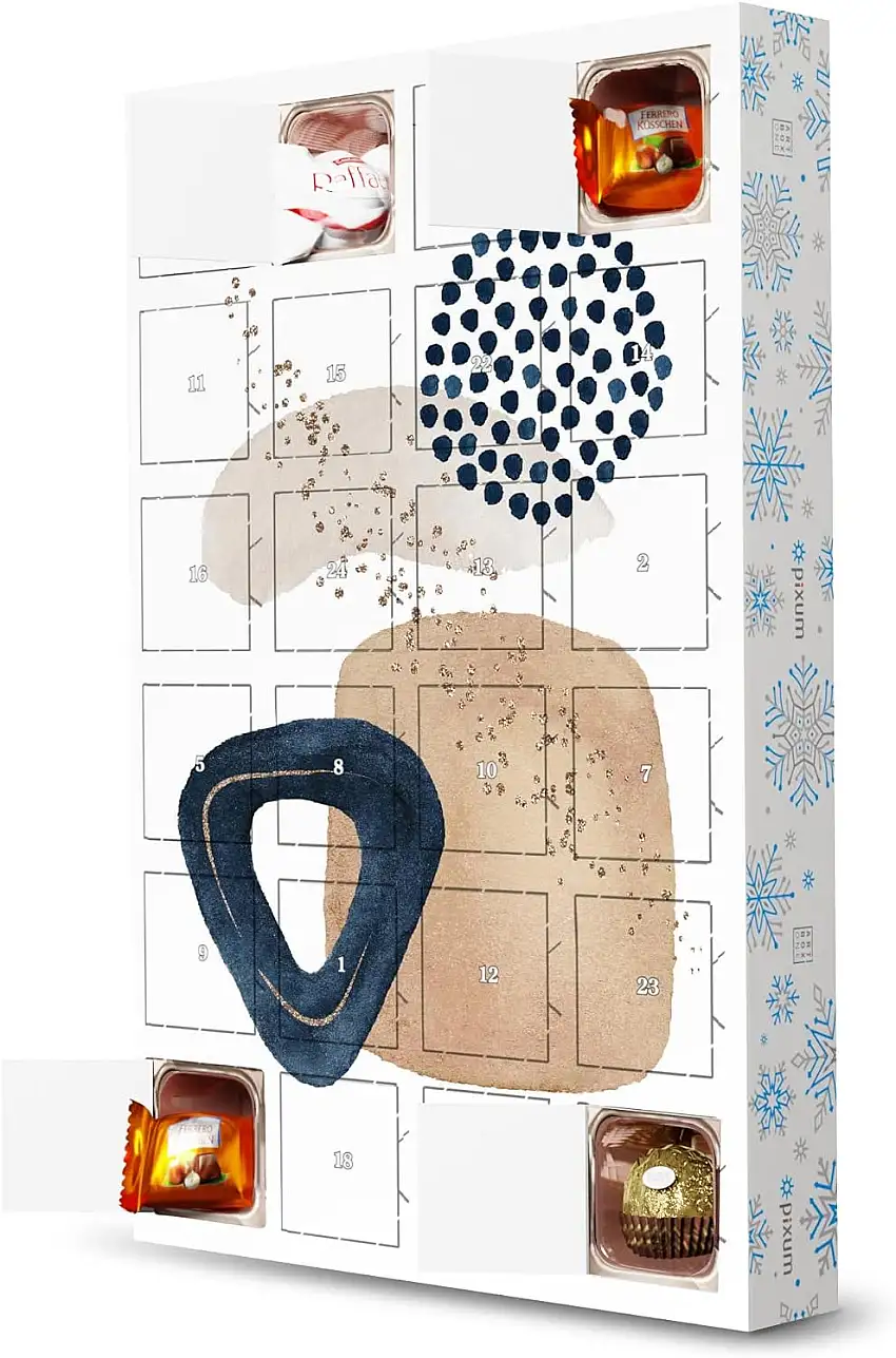 artboxONE Adventskalender mit Pralinen von Ferrero Abstract Shape Adventskalender Abstrakt
