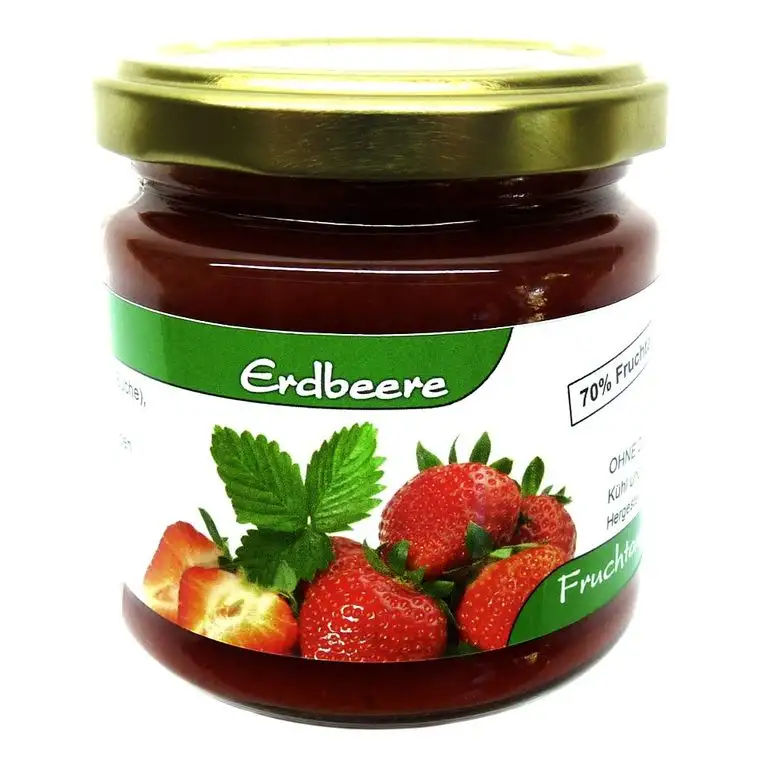 Xylit deluxe Fruchtaufstrich"Erdbeere" ohne Zuckerzusatz, mit finnischem Xylit (Birkenzucker) gesüßt, 70% Fruchtanteil (mehr als Marmeladen), Low Carb, 200 g