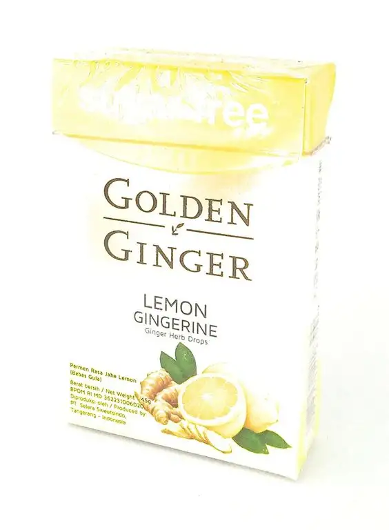 Golden Ginger Herb Drops Zitronen-Ingwer (zuckerfrei), 45 Gramm (2 Stück)