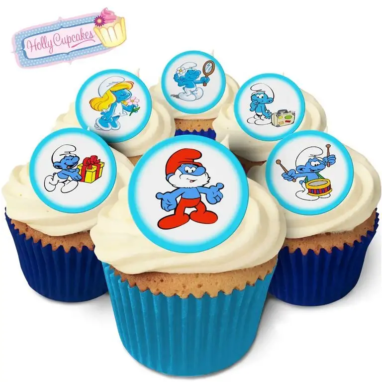 24 Wunderschöne essbare Kuchendekorationen: Die Schlümpfe / Smurfs