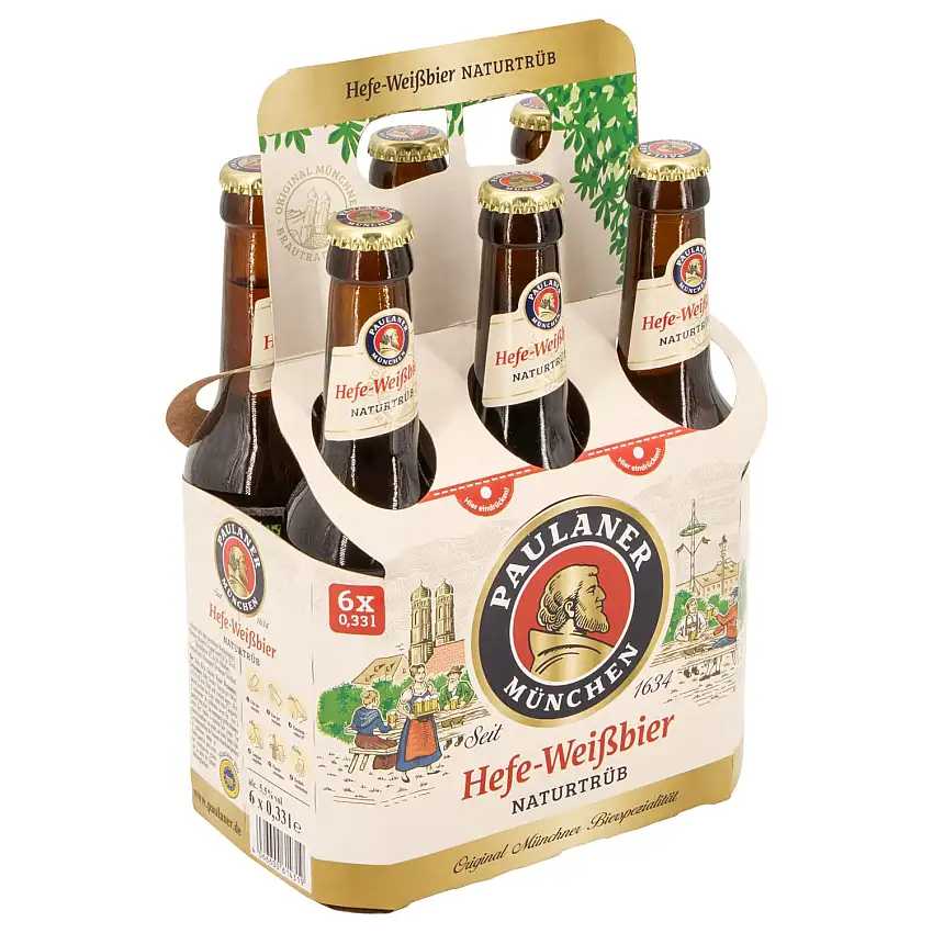 Paulaner Hefeweizen Weizenbier MEHRWEG (6 x 0.33 l)