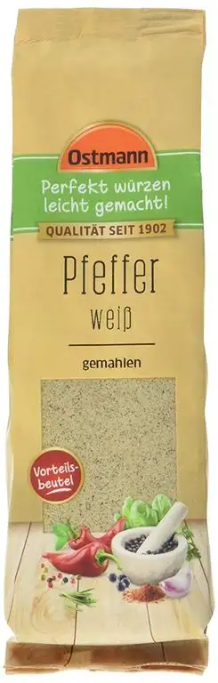 Ostmann Pfeffer weiß gemahlen, 5er Pack (5 x 100 g)