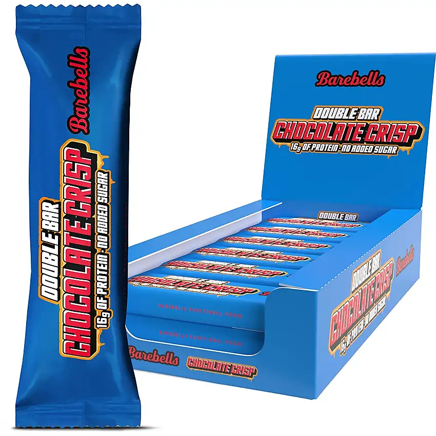 Barebells Double Bite Protein Bar | zuckerarme Protein Riegel/ Eiweißriegel (Chocolate Crisp, 12x55g)