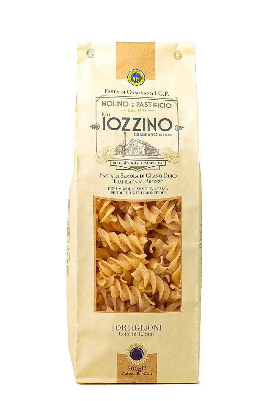 Pastificio F.lli Iozzino - Hartweizen Pasta g.g.A - Tortiglioni 3Kg (6x500g)